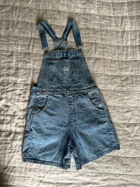 LEVI STRAUSS & CO- Denim Short Overalls - Light Blue Jean Romper